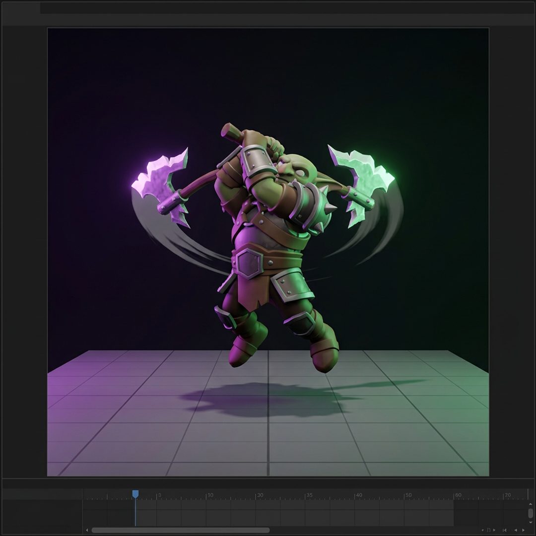 Single Animated 3D Character