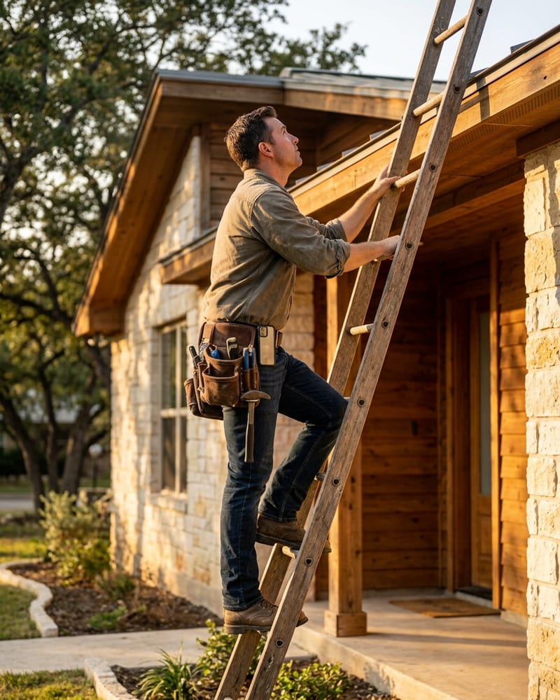 A Workly contractor on the job in Central Texas