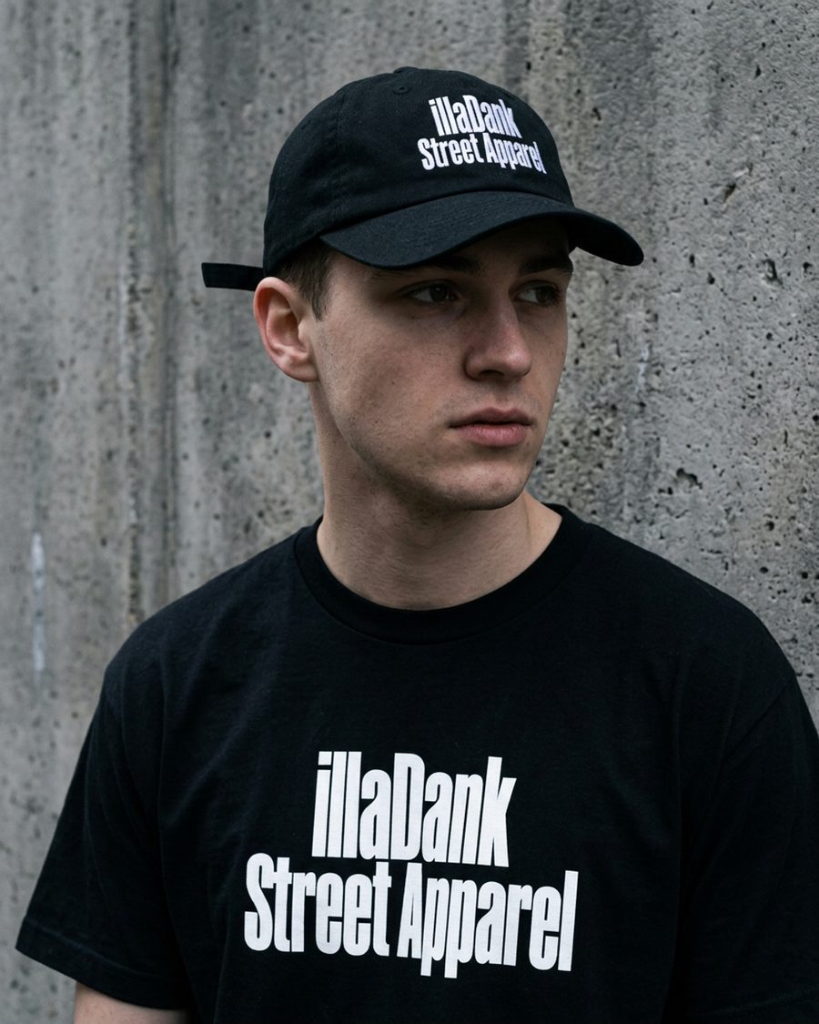 illaFlo Records Dad Hat and Crossfaded Crossover Tee worn together on-body, catalog-coded streetwear from the first drop