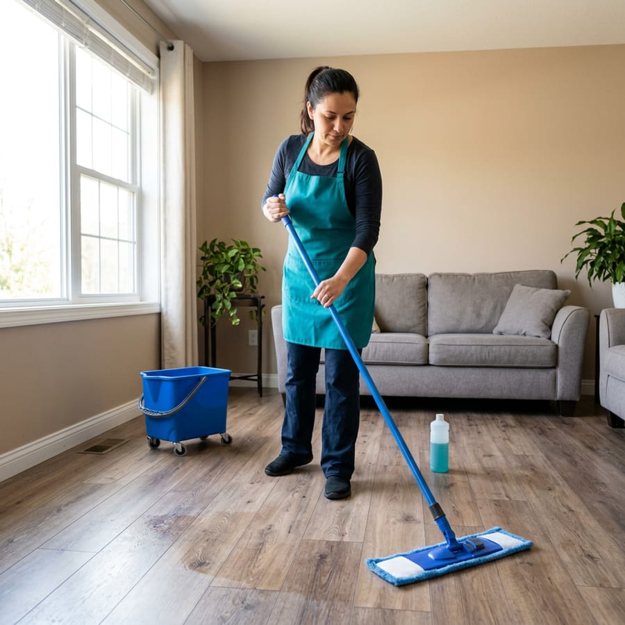 EasyKleen cleaner performing a basic home clean in Worcester