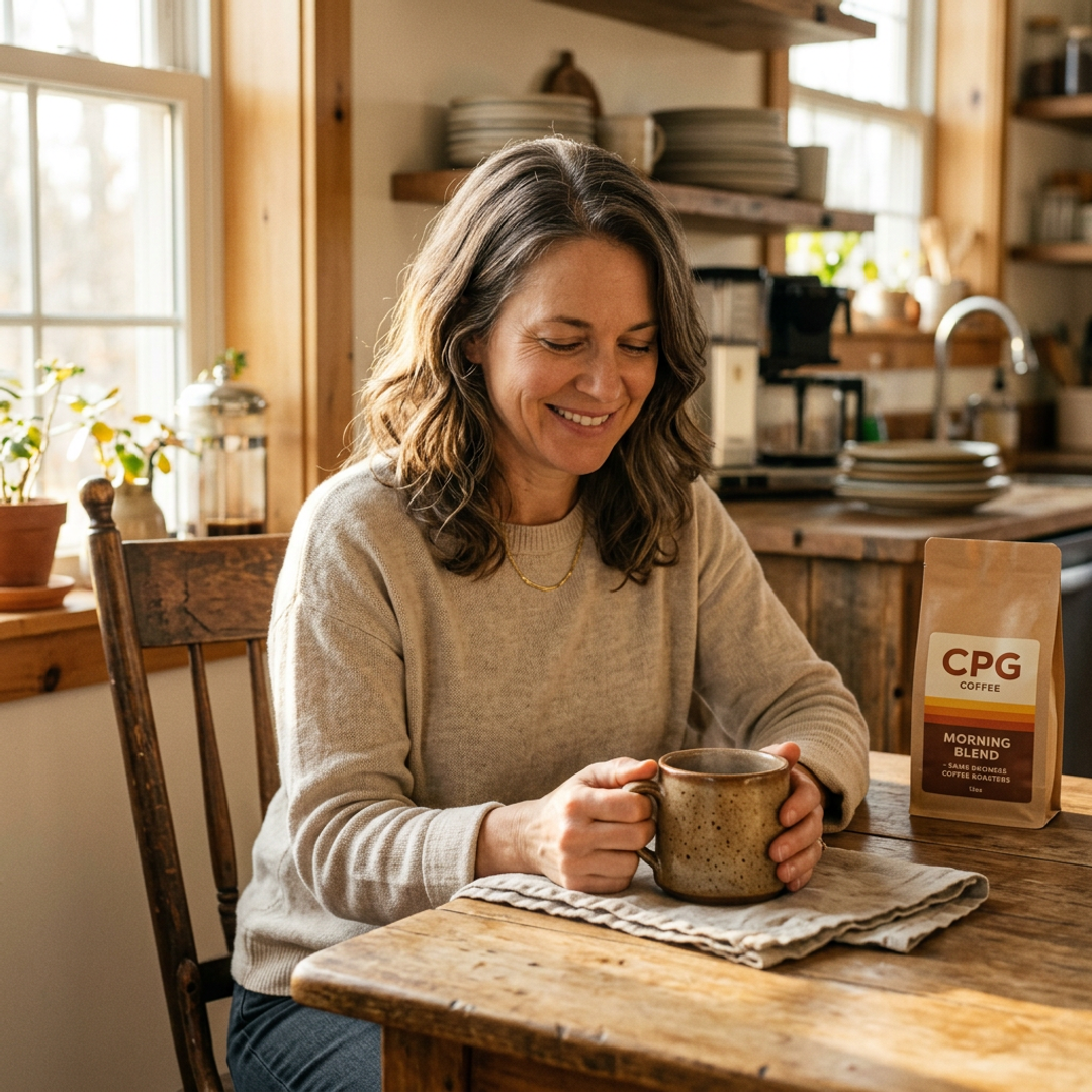 Morning coffee ritual